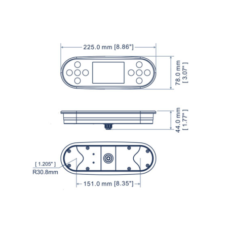 Panneau de commande PB554 JOYONWAY - plan