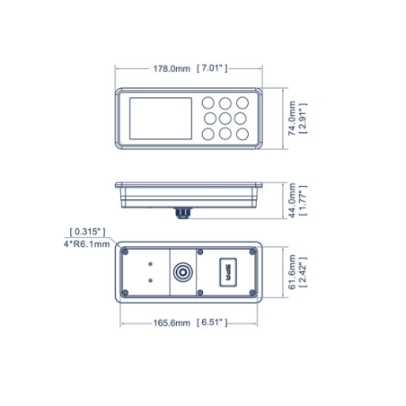 Panneau de commande PB555 JOYONWAY - dessin du produit