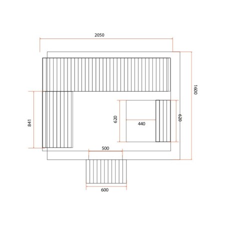 Sauna Gaïa - Bella - plan sauna